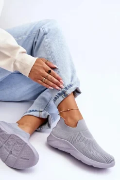 Damskie Wsuwane Buty Sportowe Szare Claris