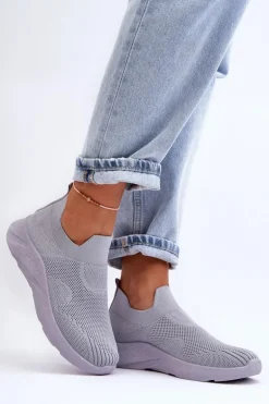 Damskie Wsuwane Buty Sportowe Szare Claris