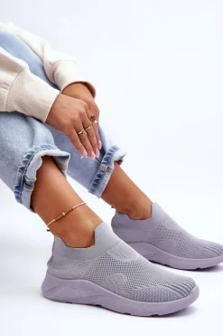 Damskie Wsuwane Buty Sportowe Szare Claris