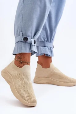 Damskie Wsuwane Buty Sportowe Beżowe Claris