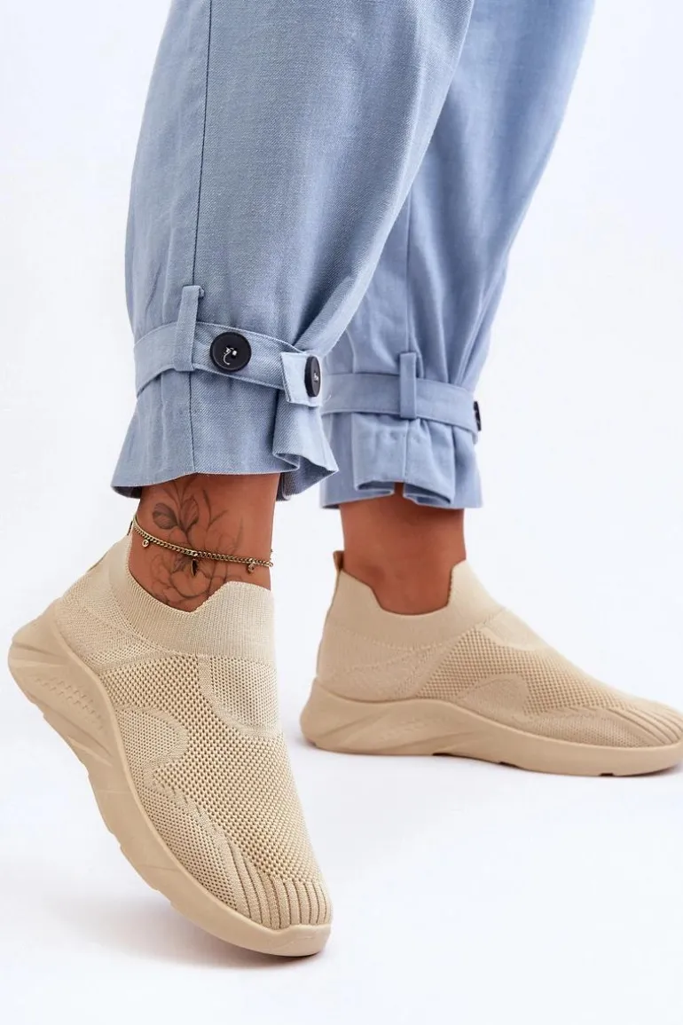 Damskie Wsuwane Buty Sportowe Beżowe Claris