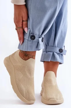 Damskie Wsuwane Buty Sportowe Beżowe Claris