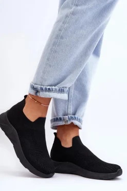 Damskie Wsuwane Buty Sportowe Czarne Claris