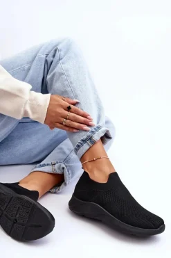 Damskie Wsuwane Buty Sportowe Czarne Claris