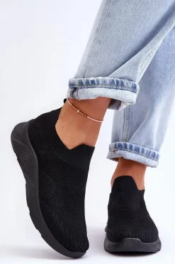 Damskie Wsuwane Buty Sportowe Czarne Claris