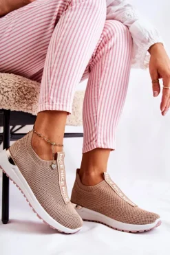 Damskie Wsuwane Buty Sportowe Beżowe Ardenza