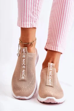 Damskie Wsuwane Buty Sportowe Beżowe Ardenza