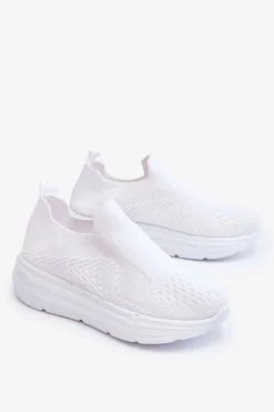 Damskie Wsuwane Buty Sportowe Białe Ferive