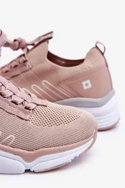Damskie Wsuwane Buty Sportowe Memory Foam System Big Star LL274A141 Nude