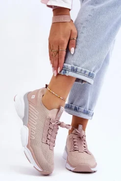 Damskie Wsuwane Buty Sportowe Memory Foam System Big Star LL274A141 Nude