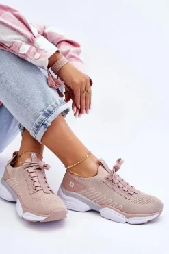 Damskie Wsuwane Buty Sportowe Memory Foam System Big Star LL274A141 Nude