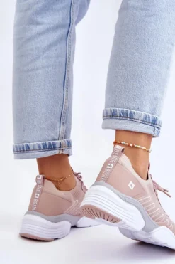 Damskie Wsuwane Buty Sportowe Memory Foam System Big Star LL274A141 Nude