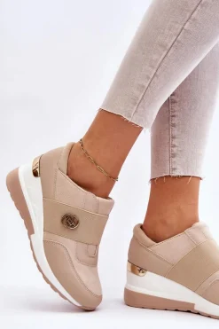 Damskie Wsuwane Buty Sportowe Beżowe Jonas