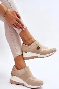Damskie Wsuwane Buty Sportowe Beżowe Jonas