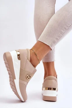 Damskie Wsuwane Buty Sportowe Beżowe Jonas