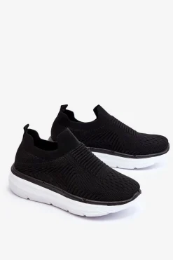 Damskie Wsuwane Buty Sportowe Czarne Ferive