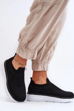 Damskie Wsuwane Buty Sportowe Czarne Ferive