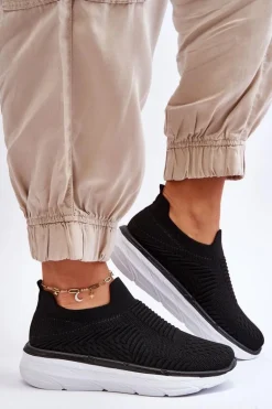 Damskie Wsuwane Buty Sportowe Czarne Ferive