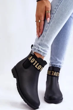 Damskie Wsuwane Kalosze Czarne Joline