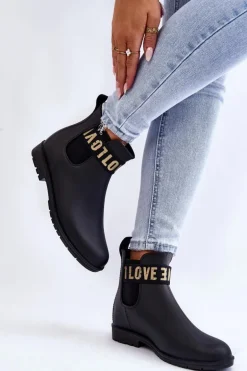 Damskie Wsuwane Kalosze Czarne Joline