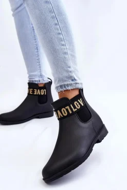 Damskie Wsuwane Kalosze Czarne Joline