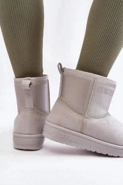 Damskie Wsuwane Śniegowce Big Star KK274613 Szare