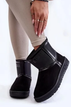 Damskie Wsuwane Śniegowce Big Star KK274614 Czarne