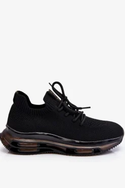 Damskie Wsuwane Skarpetkowe Buty GOE JJ2N4080 Czarne