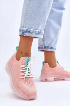 Damskie Wsuwane Skarpetkowe Buty GOE JJ2N4081 Jasnoróżowe