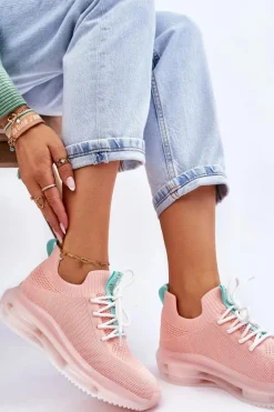 Damskie Wsuwane Skarpetkowe Buty GOE JJ2N4081 Jasnoróżowe