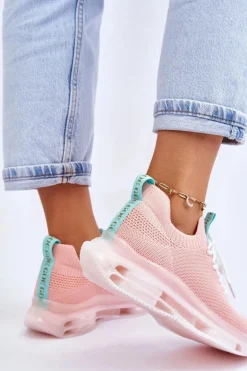 Damskie Wsuwane Skarpetkowe Buty GOE JJ2N4081 Jasnoróżowe