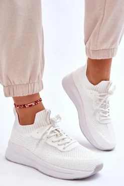 Damskie Wsuwane Sneakersy Cross Jeans LL2R4031C Białe