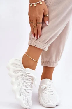 Damskie Wsuwane Sneakersy Białe Myles