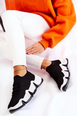 Damskie Wsuwane Sneakersy Czarne Dayen