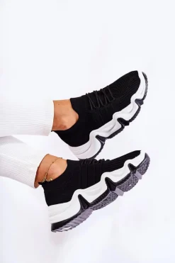 Damskie Wsuwane Sneakersy Czarne Dayen