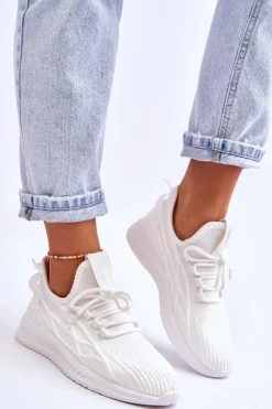 Damskie Wsuwane Sneakersy Big Star LL274712 Białe