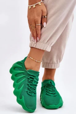 Damskie Wsuwane Sneakersy Zielone Myles