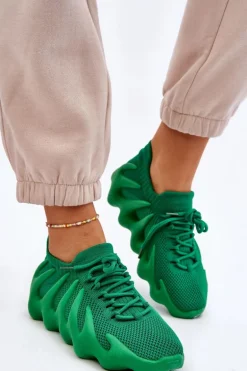 Damskie Wsuwane Sneakersy Zielone Myles
