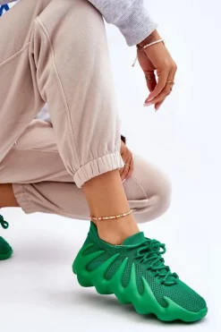 Damskie Wsuwane Sneakersy Zielone Myles