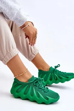 Damskie Wsuwane Sneakersy Zielone Myles