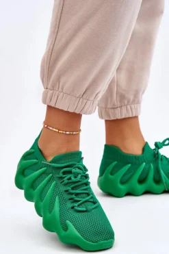 Damskie Wsuwane Sneakersy Zielone Myles