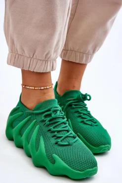 Damskie Wsuwane Sneakersy Zielone Myles