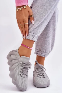 Damskie Wsuwane Sneakersy Szare Myles