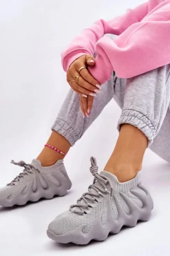 Damskie Wsuwane Sneakersy Szare Myles