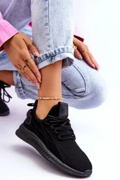 Damskie Wsuwane Sneakersy Big Star LL274711 Czarne