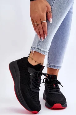 Damskie Wsuwane Sneakersy Cross Jeans LL2R4032C Czarne