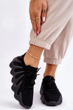 Damskie Wsuwane Sneakersy Czarne Myles