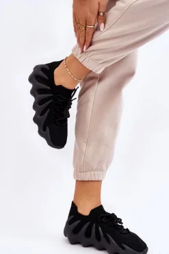 Damskie Wsuwane Sneakersy Czarne Myles