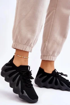 Damskie Wsuwane Sneakersy Czarne Myles