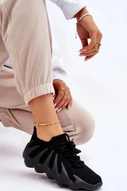 Damskie Wsuwane Sneakersy Czarne Myles